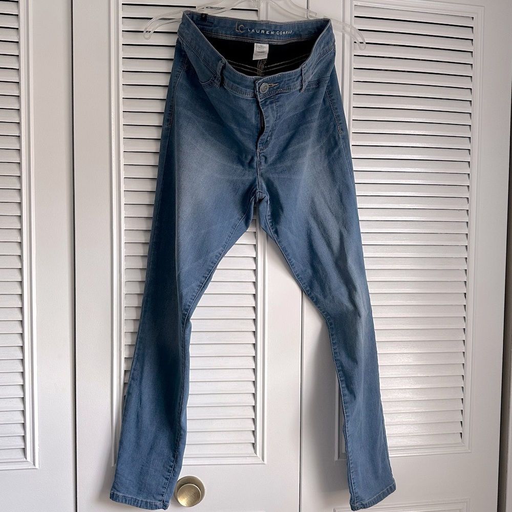 LC Lauren Conrad Women's Skinny Jeans - Light Blue